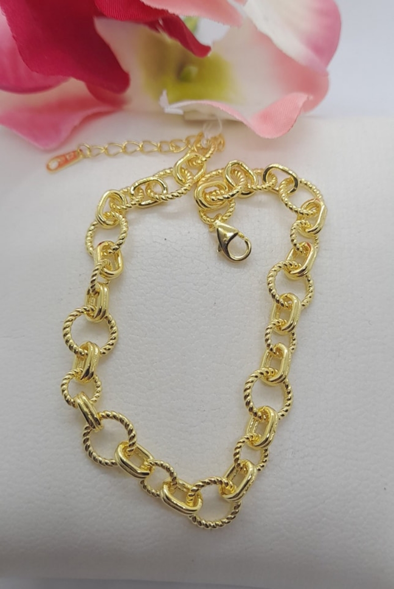Imagem de Pulseira em Prata Dourada 