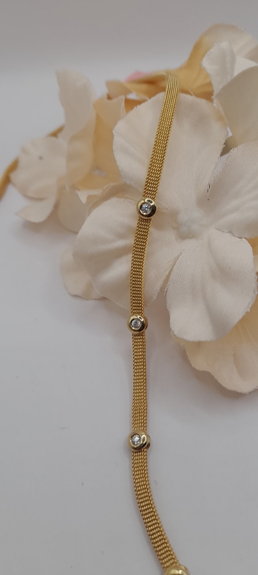 Imagem de Colar em ouro Bicolor com zircónias  19.2k com 18.2g
