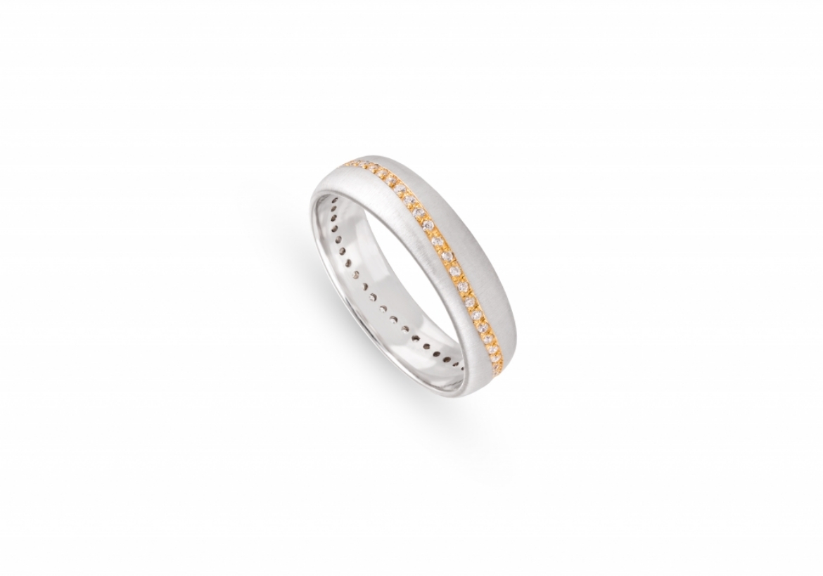 Imagem de Aliança em Ouro Bicolor Stella com 5mm 