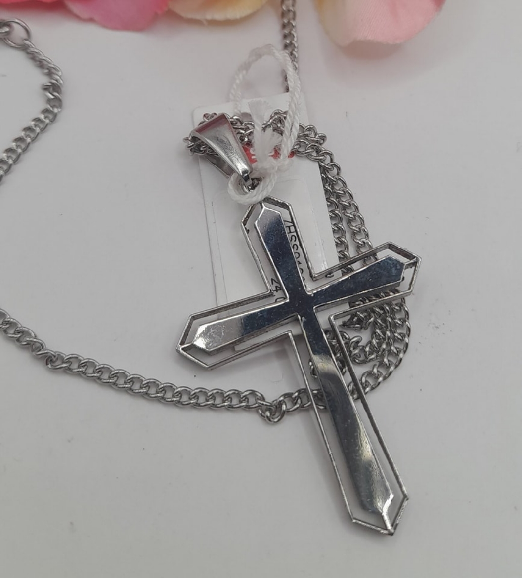 Imagem de Fio em Aço antialergico com 60cm + Crucifixo