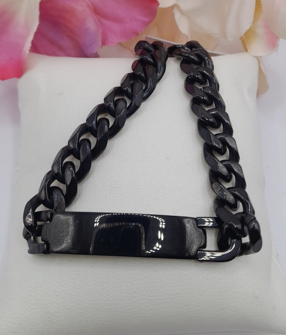 Imagem de Pulseira em Aço antialergico Negro