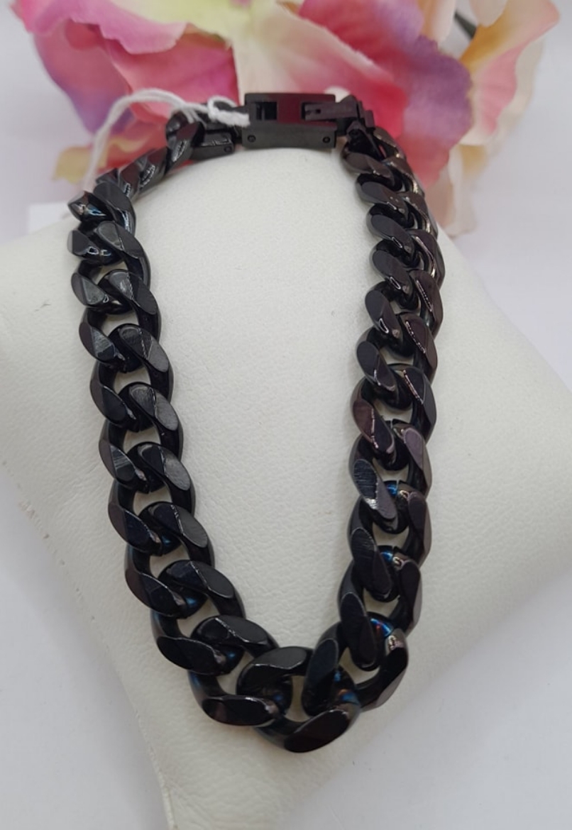 Imagem de Pulseira em Aço antialergico Negro