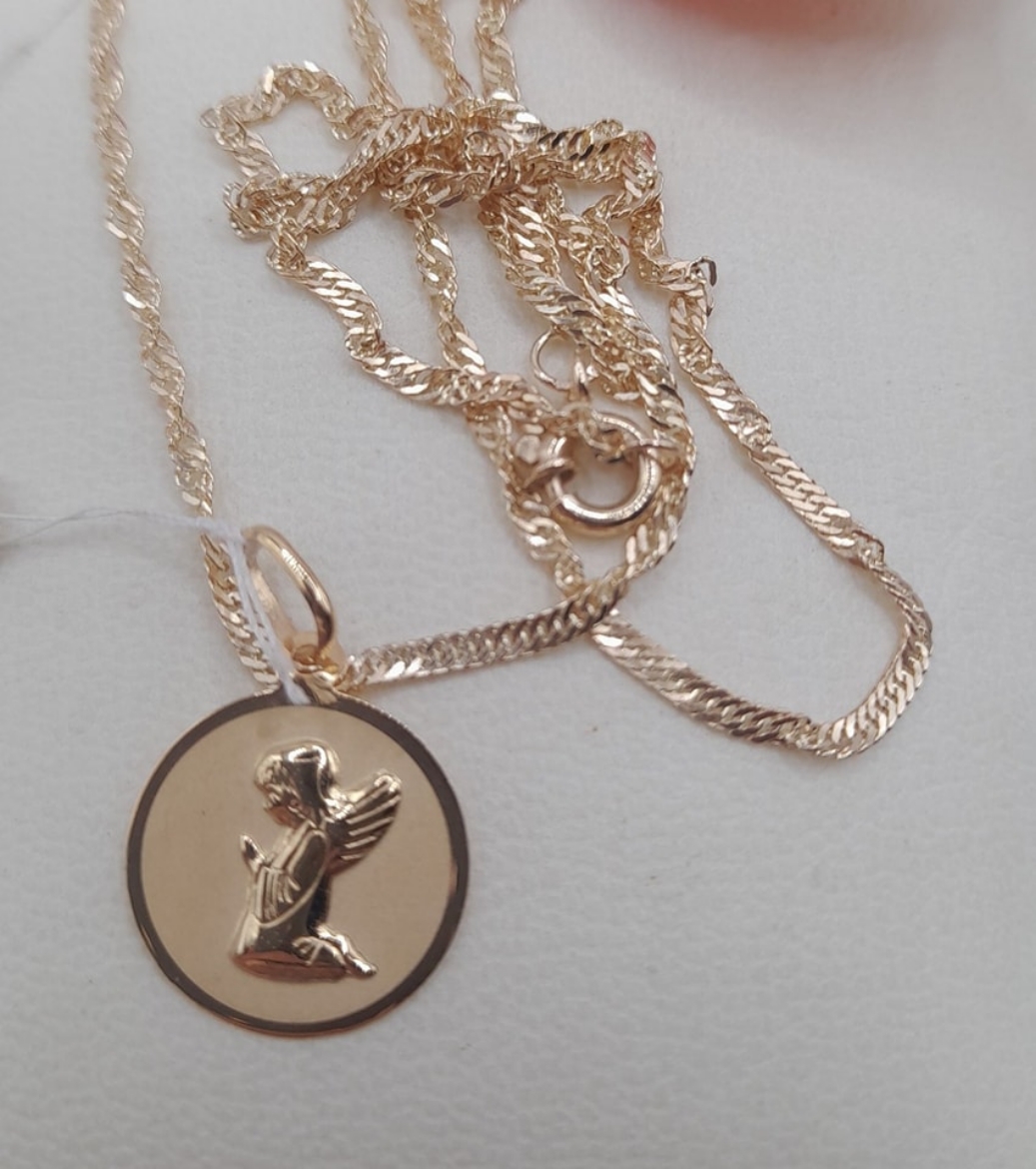 Imagem de Fio em Ouro 9k com 45cm e 2.4g+ anjinho 