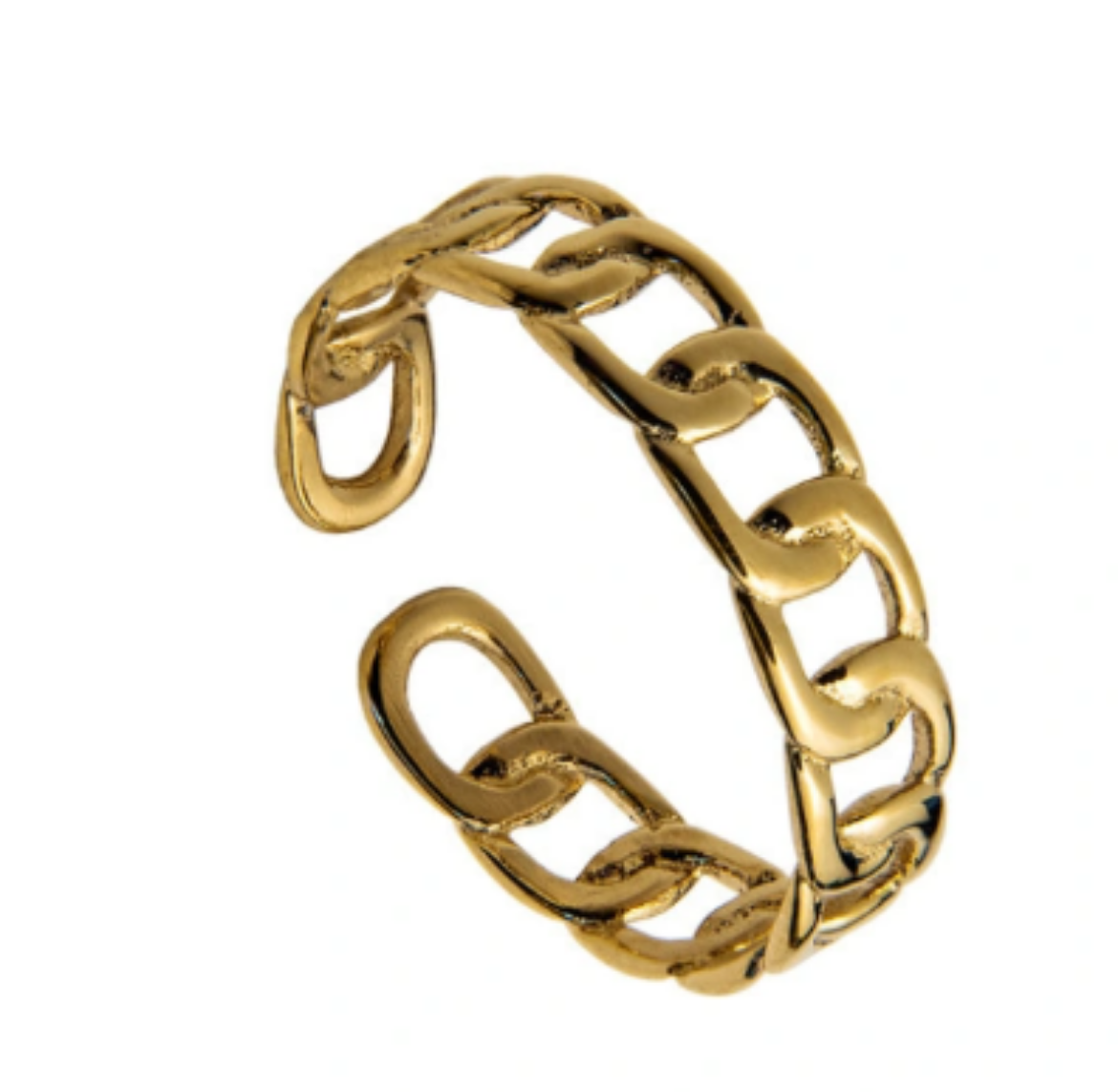 Imagem de Anel em Aço Dourado Ajustavel