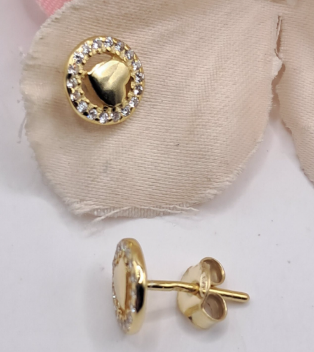 Imagem de Brincos em Prata dourada com Zircónias