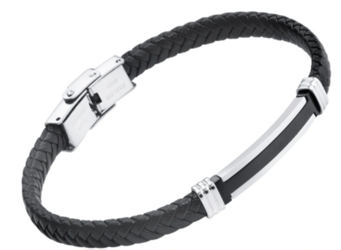 Imagem de Pulseira em Aço 316L e Pele